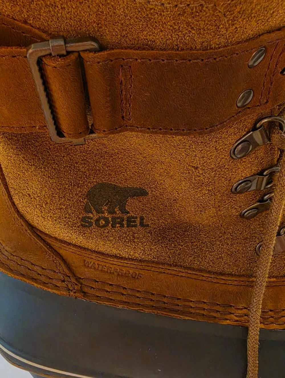 Sorel Winter Fancy Lace II Duck Boot Elk Brown Waterproof Suede Size 11